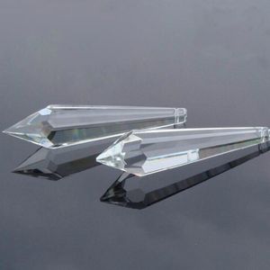 Lustre Crystal Clear Icicle Prisms 38mm-100mm U-drop Prism Verre Cristaux Pendentifs Suspendus Pour SuspensionChandelierChandelier