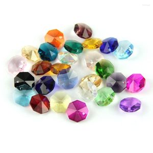 Candelabro Crystal HBL Glass Beads Octagon Parts 14mm One Hole para boda Strand Chains