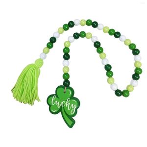 Lustre Cristal Festival Irlandais Perles En Bois St. 's Day Lucky Tassel Pendant Party DIY