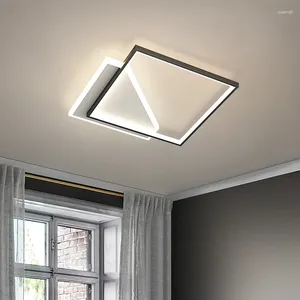 Les lustres LED Plafond lampe pour la chambre décorer le salon Loft appartement pour manger moderne Smart Chandelier Square Design Interior Lighting
