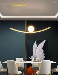 Lámparas de araña Lámpara LED Mesa de comedor Lámpara de techo Regulable Luz de dormitorio moderna con control remoto Luces decorativas para sala de estar