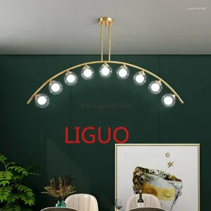 Lustres de conception de pont moderne Boule de verre LED Pendant la lampe de la lampe de la lampe