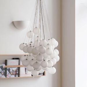 Candeliers Modern Desiger Bubble Ball Art Decor Glass Chanddelier Light Cinning Comedor/Sala de estar Lámpara LED LED