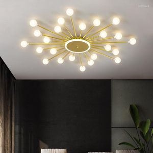 Chandeliers Modern Glass Ceiling Lighting Chandelier For Living Room Bedroom Kitchen Led Light Indoor Lamp Fixture Lights