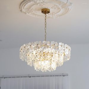 Lámparas de araña Arte italiano moderno Cristal de cristal Lámpara de techo para dormitorio Restaurante Sala de estar Bar Luz francesa Lámpara colgante de lujo