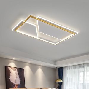 Lustres plafond moderne à LEDs lustre pour salon chambre salle à manger étude intérieure carrée ronde luminaires suspendus