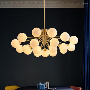 Candelabros Nordic Bubble Chandelier Glass Shade Lighting Modern Led Italian Design Gold Living Room Dining Light