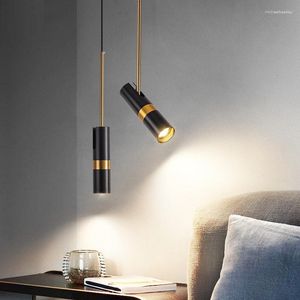 Lustres nordiques Minimaliste Spotlight LED PENDANT LUMIRES POUR LES LUMIÈRES DE DIAGNE SOIR AISLE EL DÉCOR HOME LAMPLES BRIGHT