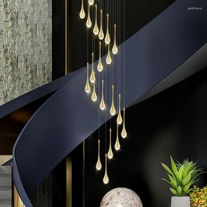 Lustres fabricant professionnel plafonniers suspendus modernes pour salon escalier Led lustre cristal