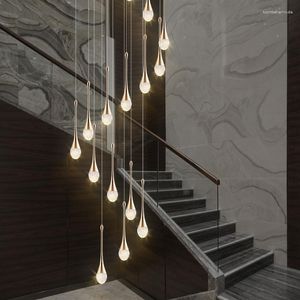 Plafonniers suspendus modernes de fabricant professionnel de lustres pour le lustre mené par escalier de salon