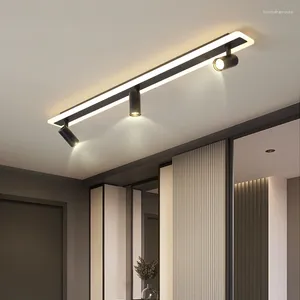 Lustres éclairage sur Rail LED plafonniers longue bande 220V Rail luminaire décor à la maison magasin de vêtements projecteur