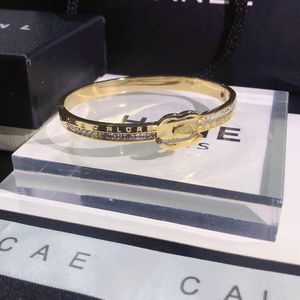 Channel bracelet 18k Gold Bangle 925 Silver Designer Bracelet Luxury Girl Love Diamond Circle Bracelet Classic Brand Bijoux Couple Couple Box Fashion ACCESSOIRES 9971