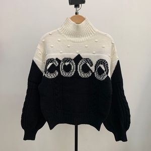 canal top original luxe femmes pulls designer COCO design classique vêtements à capuche pull en tricot garder au chaud cardigan à manches longues cachemire noir blanc