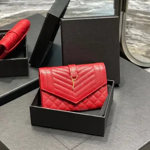 Chaopai Short Clip Card Bag New Handbag Caviar Cowhide Wallet Small and Exquisite Bag Versatile Mini Envelope Bag
