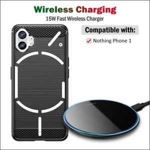 Chargers 15W Charge sans fil rapide pour rien Téléphone 1 / Rien Téléphone 2 PAD CHARGEUR SANS WIRESS QI AVEC CABLE CADE LED CADEAU CADEAU