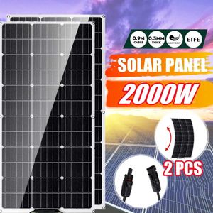 Cargadores 2000W Panel solar 18V Alta eficiencia Monocristalino Flexible Carga de emergencia Células al aire libre Batería Cargador de barco 231120