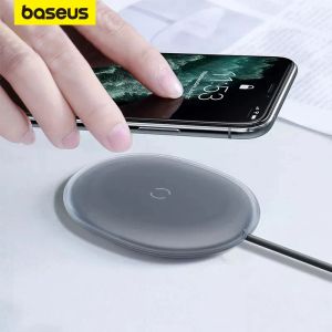 Chargers BaseUS 15W Chargeur sans fil PAD TEMPRE FAST TEXTRE TEXTRE TEXTRABLE TEXTRABLE Portable pour iPhone Samsung Xiaomi Huawei