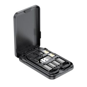 Chargers Budi pour Magsafe Wireless Charger 14 IN1 Boîte de stockage Type C câble de données Micro USB Adaptateur TF Carte Mémoire de mémoire pour iPhone