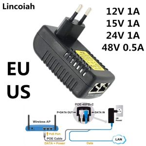 Chargers CCTV Security AC 110V240V à DC 12V 24V 48V 0.5A 1A POE ADAPTER POWER ADAPTER ETHERNET IP Téléphone Poe Alimentation POE