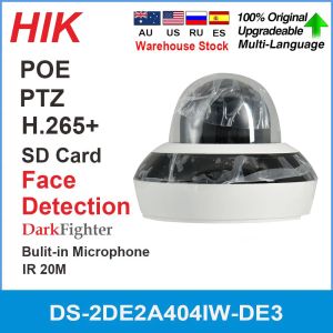 Chargers Hikvision PTZ IP Camera DS2DE2A404IWDE3 4MP 4X Zoom Network Poe Mini Camera Dome H.265 WDR CCTV Surveillance Video IPC App