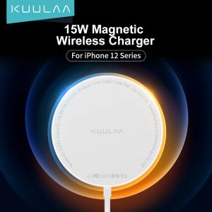 Chargers Kuulaa Magnetic Wireless Charge pour iPhone 13 12 Pro Max Mini 15W Chargeur rapide pour le chargeur sans fil iPhone pour Huawei Xiaomi