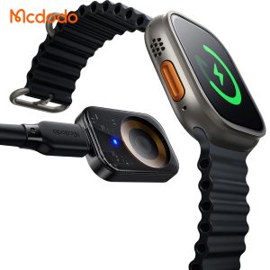 Chargers McDodo 2 en 1 Reloj Magnetic Cable de cargador para Apple Watch 7 8 6 5 SE 4 3 2 Cargador inalámbrico de muelle de carga inteligente portátil