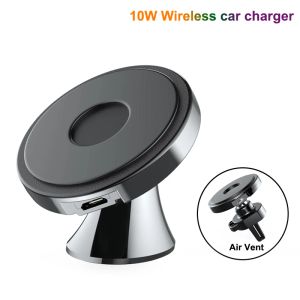 Chargers Mini chargeur de voiture sans fil portable 10W Qi Charge rapide Nano Adsorption Téléphone Stand pour iPhone 8 Samsung Huawei Xiaomi