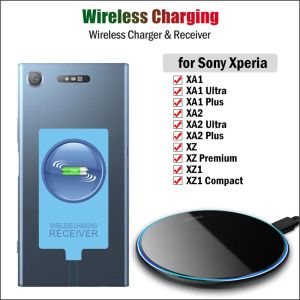 Chargers Qi Récepteur de chargeur sans fil pour Sony Xperia XA1 XA2 Ultra Plus XZ XZ1 Compact Wireless Charger Adapter USB Connecteur