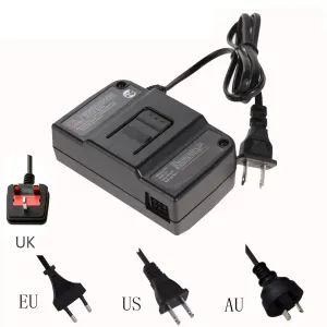 Chargers Universal US / EU / UK Plug Adapter Power Cord Cord Power Alimentation Chargers Accessoires Games à domicile pour Nintendo 64 Charge