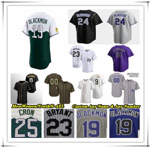 Baseball Jersey Charlie Blackmon Todd Helton Kris Bryant Ryan McMahon Brendan Rodgers Nolan Jones Brenton Doyle Ezequiel Tovar Elias Diaz Kyle Freeland Montero 4xl