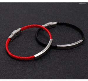 Bracelets de charme 10pcs amoureux en acier inoxydable tresse étiquettes d'identification vierges bracelet en silicone accordable pour graver un bracelet en plaque de métal poli miroir