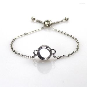 Bracelets porte-bonheur 1PC Bracelet médaillon mémoire vivante pour femme Femme vis torsadée acier inoxydable Fit flottant