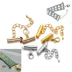 10Sets/Lot 10-40mm Lobster Clasps Hooks Extending Chain Bracelet End Connectors Slider Clasp For DIY Jewelry Making Finding Jewelry MakingJewelry Findings