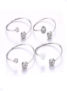 Braceletas Charm 2022 EST Snap Pulsera ajustado de 12 mm Joyas Joyas Real Acero inoxidable Cristal Unisex DIY Regalos2156537