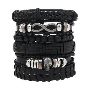 Bracelets de charme 2023 Punk Hip Hop Style Bracelet pour hommes Mode Crâne Alliage Accessoires DIY Pour Hommes Port Quotidien