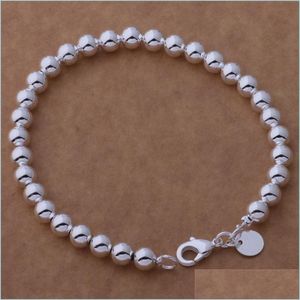 Bracelets de charme 21cm Bracelets pour hommes 8mm Boules creuses Bracelets Cool Bijoux 925 Sterling Sier H126 Pseira de Prata 646 Q2 Drop Delivery Dhdky