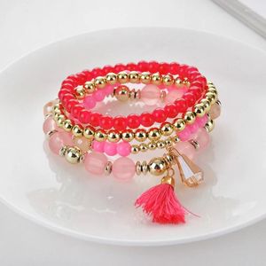 Braceletas Charm 4 PC/Set Wild Tassel Women Fashion Fashion Ladies Bead Holiday Gift Accessors
