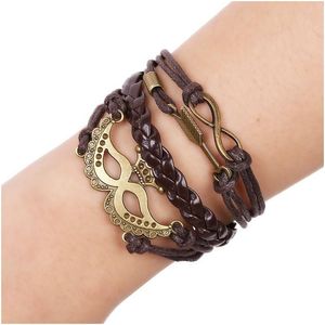 Charm Bracelets Ancienne Couronne Masque Bracelet Infinity Flèche Mtilayer Femmes Bijoux De Mode Will Et Sandy Cadeau Drop Delivery Dhoip