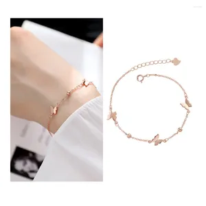 Bracelets de charme Beadsnice Bracelet papillon en argent Sterling corde légère luxe accessoires délicats cadeaux sélectionnés ID 41128