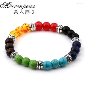 Bracelets de charme perles givrées colorées Énergie du bracelet élastique pour femmes hommes Gift Gift Factory Wholesale