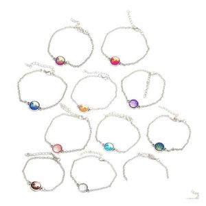 Charme Bracelets De Mode En Acier Inoxydable 12Mm Échelle De Sirène Druzy Résine Poisson Bracelet Femmes Dames Bijoux Accessoires Drop Delivery Dha1P