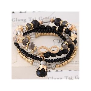 Pulseras con abalorios para mujer, bisutería, gafas, cuentas de piedra, brazaletes, oro, una dirección, Mtilayer, elástico, Psera Gc177, entrega directa, joyería Dhazz