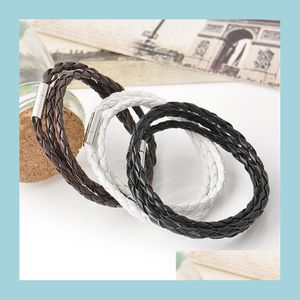 Bracelets de charme Commerce extérieur Hommes Corde Twist Bracelet Les deux et les femmes peuvent porter du cuir Infinity Drop Livraison Bijoux Dhggw