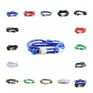 Bracelets de charme Infinity Bijoux Bracelet pour hommes Hameçon En gros Wrap Corde Drop Livraison Dhtxe