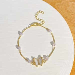 Bracelets porte-bonheur luxe perles papillon Bracelet pour femme mignon Zircon chanceux amitié fête bijoux accessoires cadeau