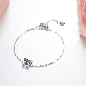 Bracelets de charme Bracelet pour animaux de bijoux de luxe 925 argent sterling adorable chiot femme joyas de plata esterlina para mujer