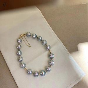 Bracelets de charme Bracelet de perles de mer Akoya du Japon naturel 8-7.5MM Perles de perles Exquis Cadeau simple à garder pour les amis ou soi-même