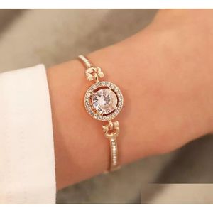 Bracelets de charme Nouveau bracelet en ramine de zircon bracelet haute qualité pour les femmes cadeaux bijoux en gros de la bijouterie