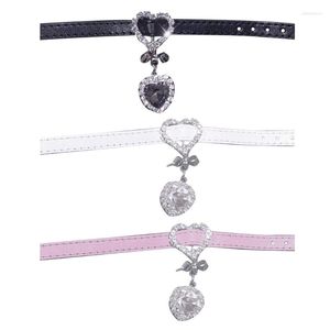 Bracelets à breloques Punk PU Bowknot Wristband Handchain Unique Jewelry For Women Girl