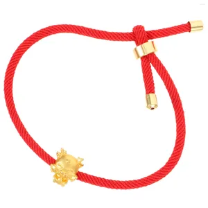 Bracelets de charme Bracelet rouge Bracelet chinois Zodiac Dragon Protection Femmes Bijoux Alliage Fil Miss